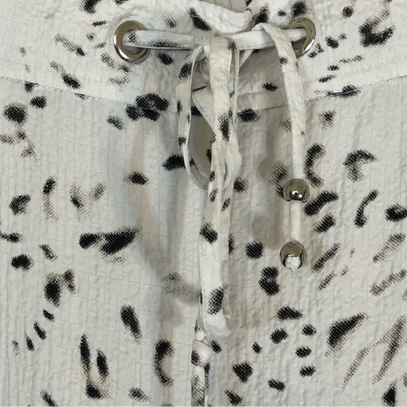 JM Collection Animal Printed Crinkle Texture Pull-On Drawstring Pants - Picture 6 of 15